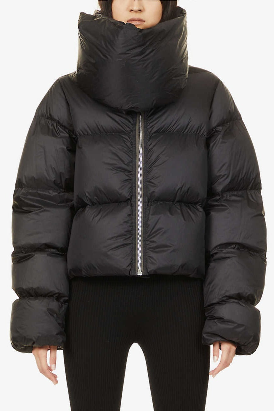 Drune | Hals-Schal-Kragen gesteppte Pufferjacke