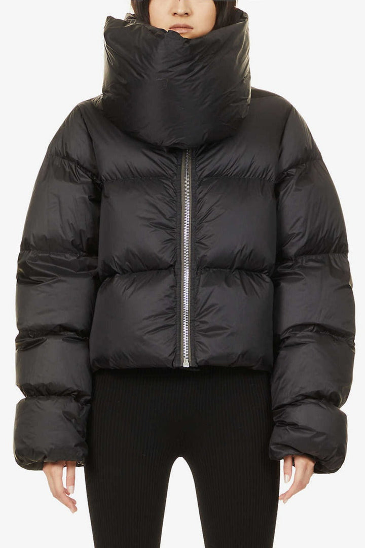 Drune | Hals-Schal-Kragen gesteppte Pufferjacke