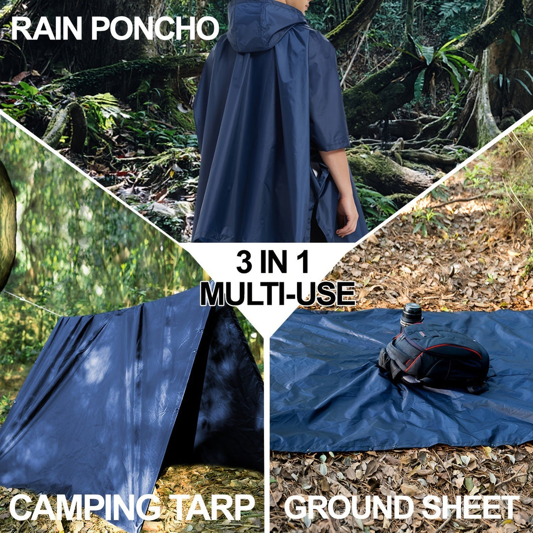 Drune | Wasserdichter Faltbarer Regenponcho Mit Kapuze