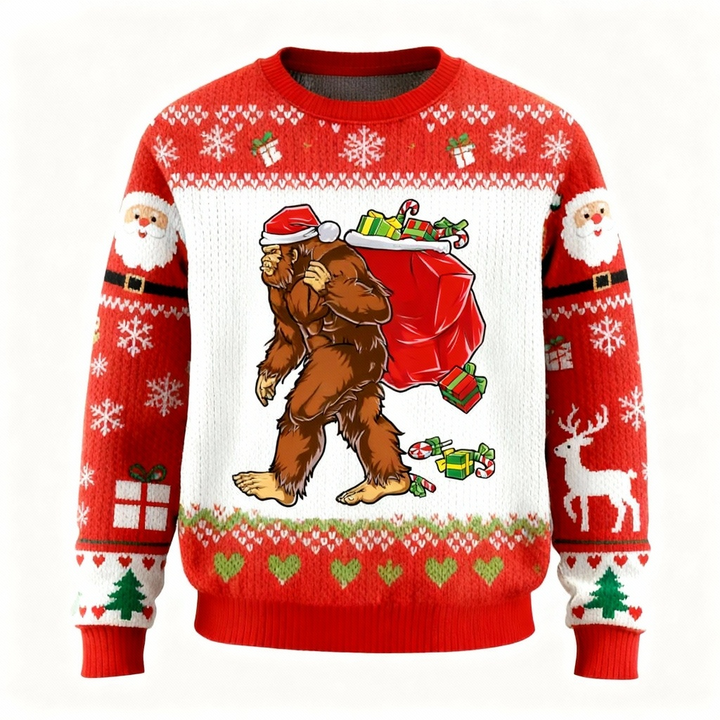 Drune | Gorilla-Muster Hässlicher Pullover - Unisex Weihnachtsfeier-Essential