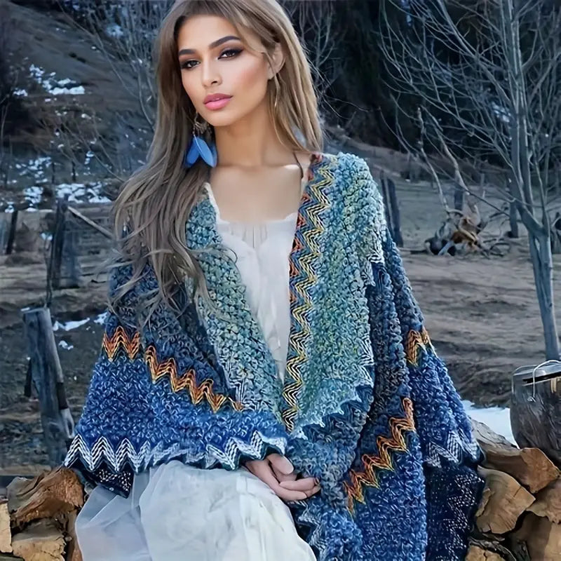 Drune | Winter Poncho Strickschal