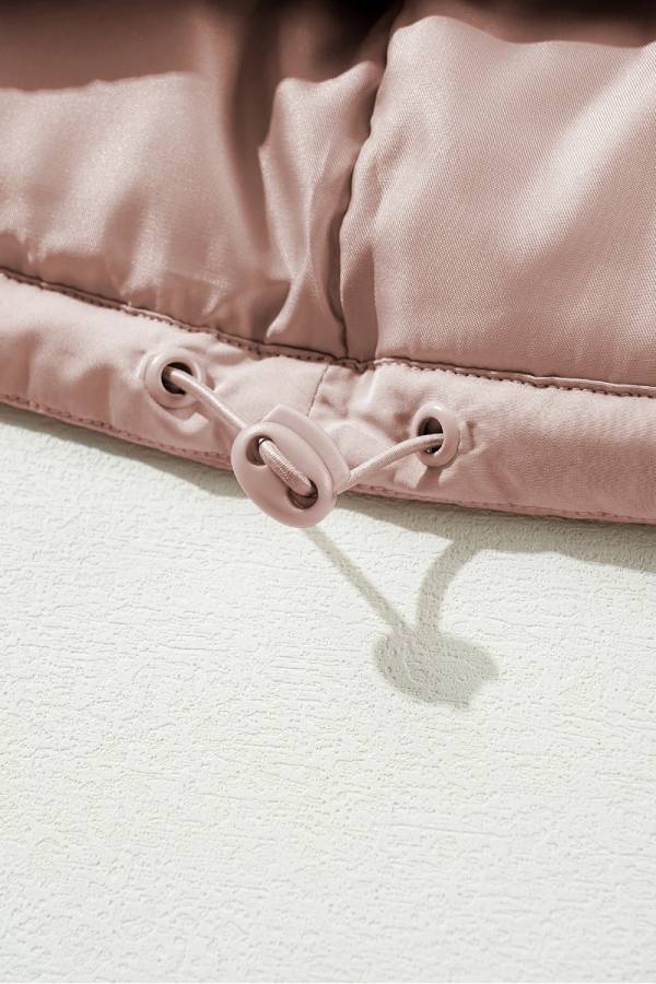 Drune | Rosa Volle Reißverschluss Gesteppt Pufferjacke