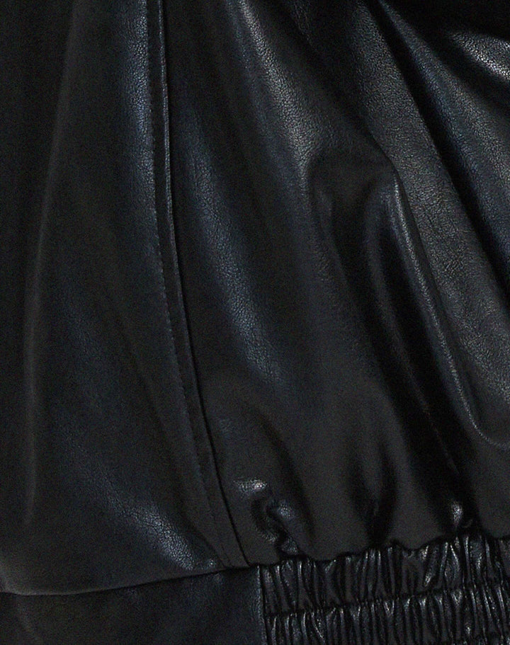 Drune | Übergroße Damen Kunstlederjacke