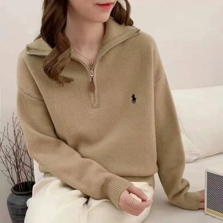 Drune | Bequemer Pullover mit Reißverschluss