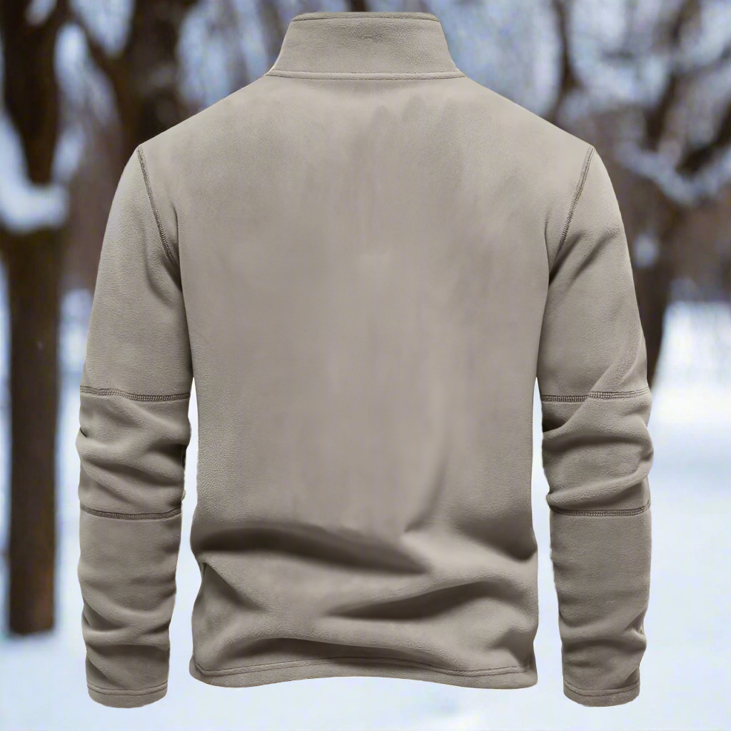 Drune | Viertelreißverschluss Fleece Pullover Weich Und Warm Langärmlig Lässige Passform