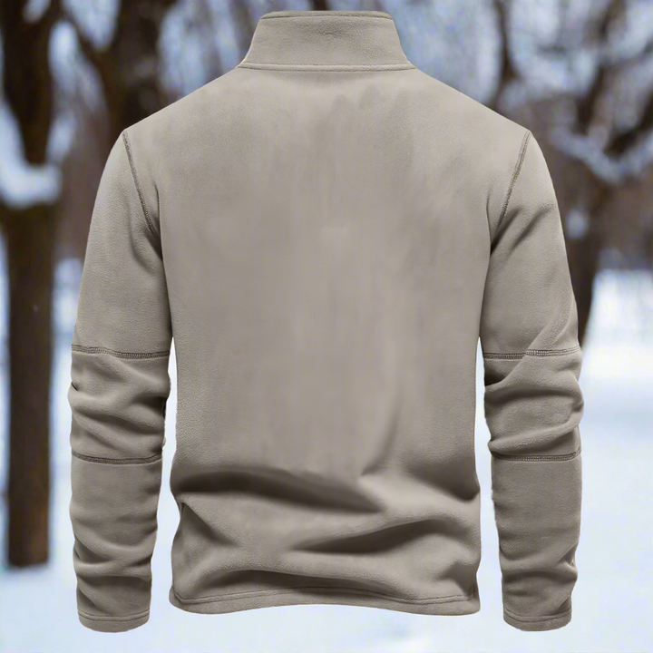 Drune | Viertelreißverschluss Fleece Pullover Weich Und Warm Langärmlig Lässige Passform