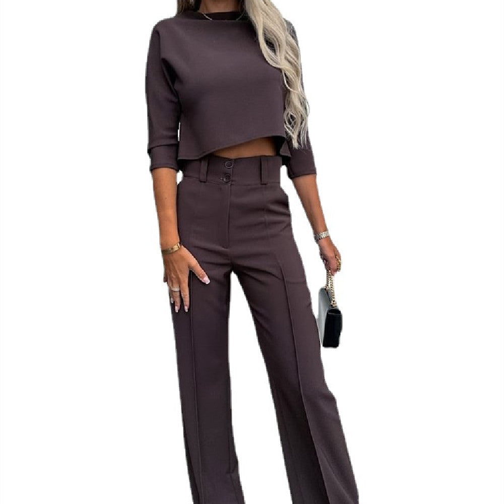 Drune taillierte Weitbein-Mode-Tops