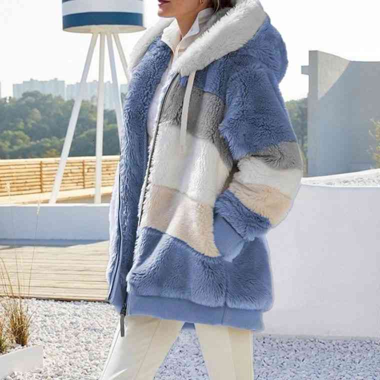 Drune | Color Block Zip-Up Kapuzenjacke