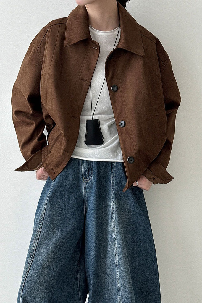 Drune | Wildleder Reverskragenjacke