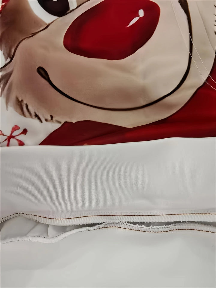 Drune | Hoodie mit Weihnachtsdruck Polyester Frohe Weihnachten Rentier Design