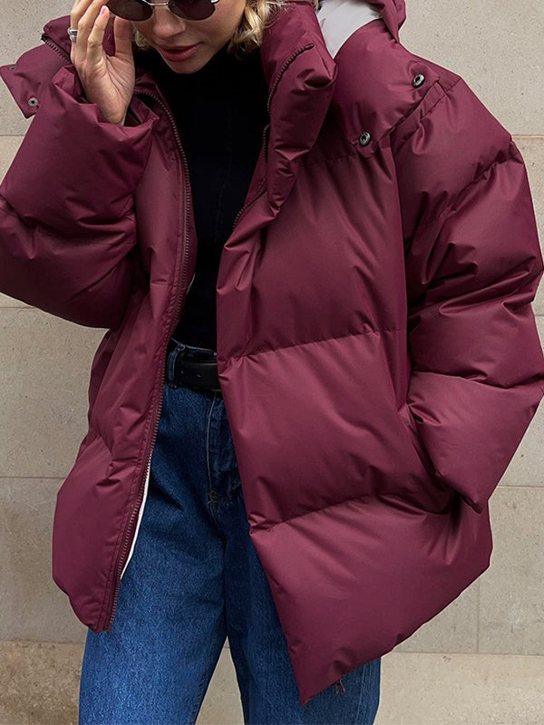 Drune | Warme Pufferjacke mit Kapuze für Damen