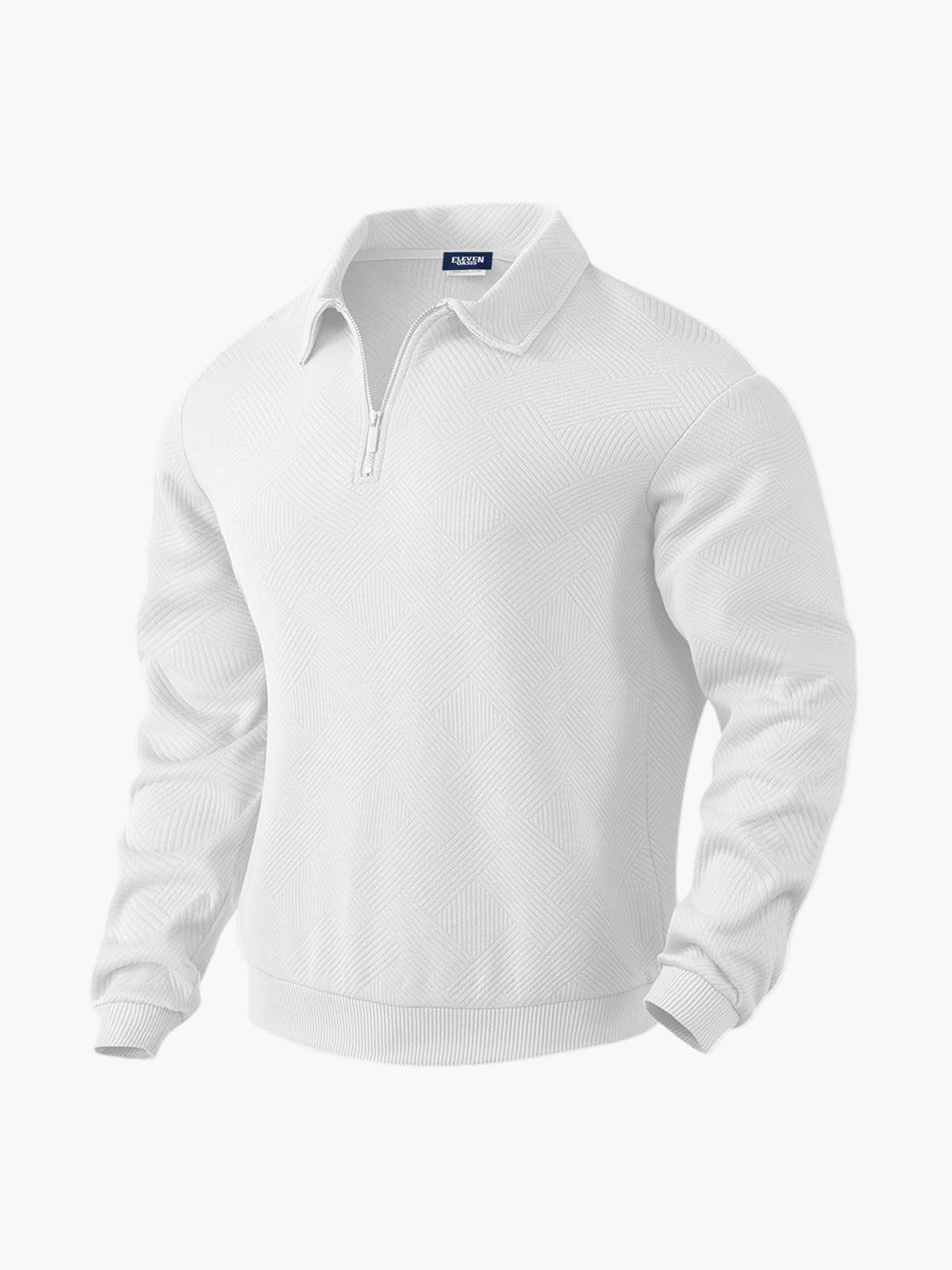 Drune | Halb-Zip Pullover mit Strukturmuster - Smart-Casual Stil für Alltag und Büro