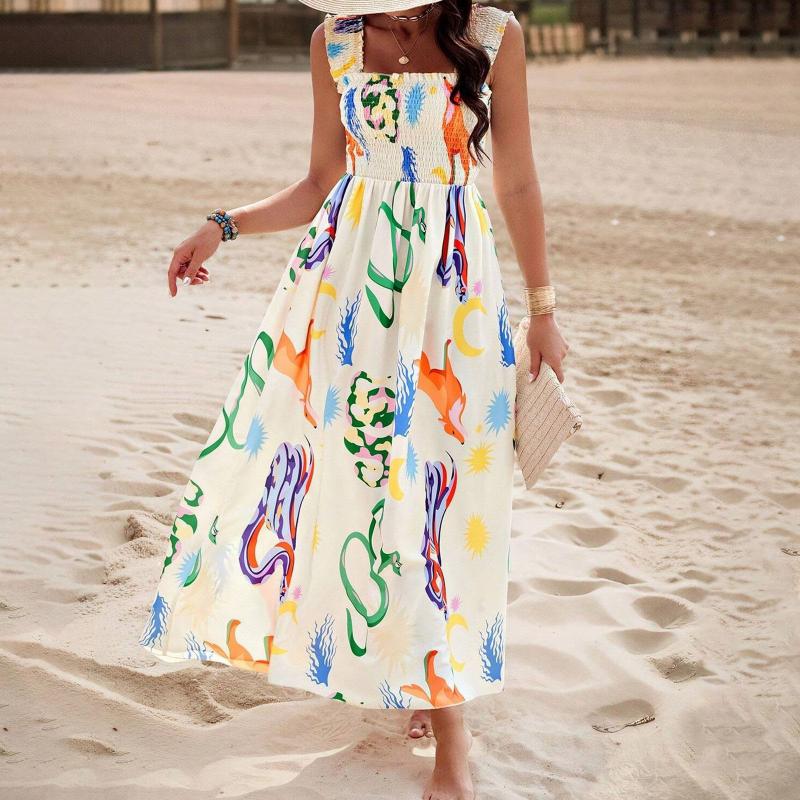 Drune Strandkleid | Farbenfrohes Maxi-Sommerkleid