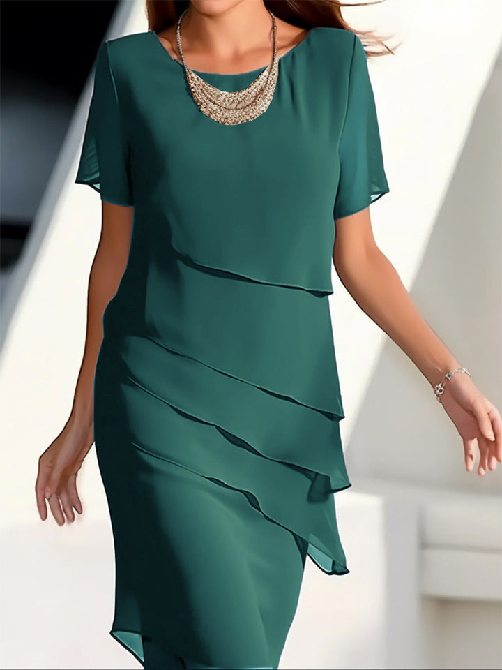 Drune | Stilvolles Mid-Waist-Kleid mit Splicing-Detail