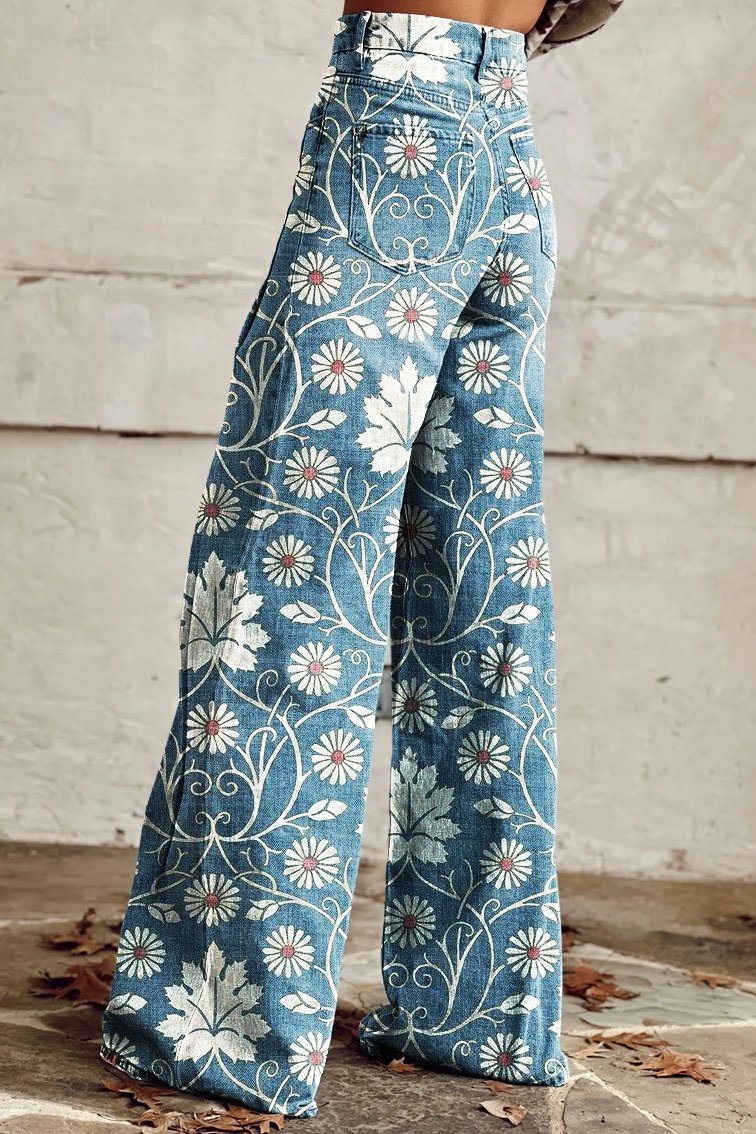 Drune | Stilvolle Hose mit blumigem Charme für Frauen