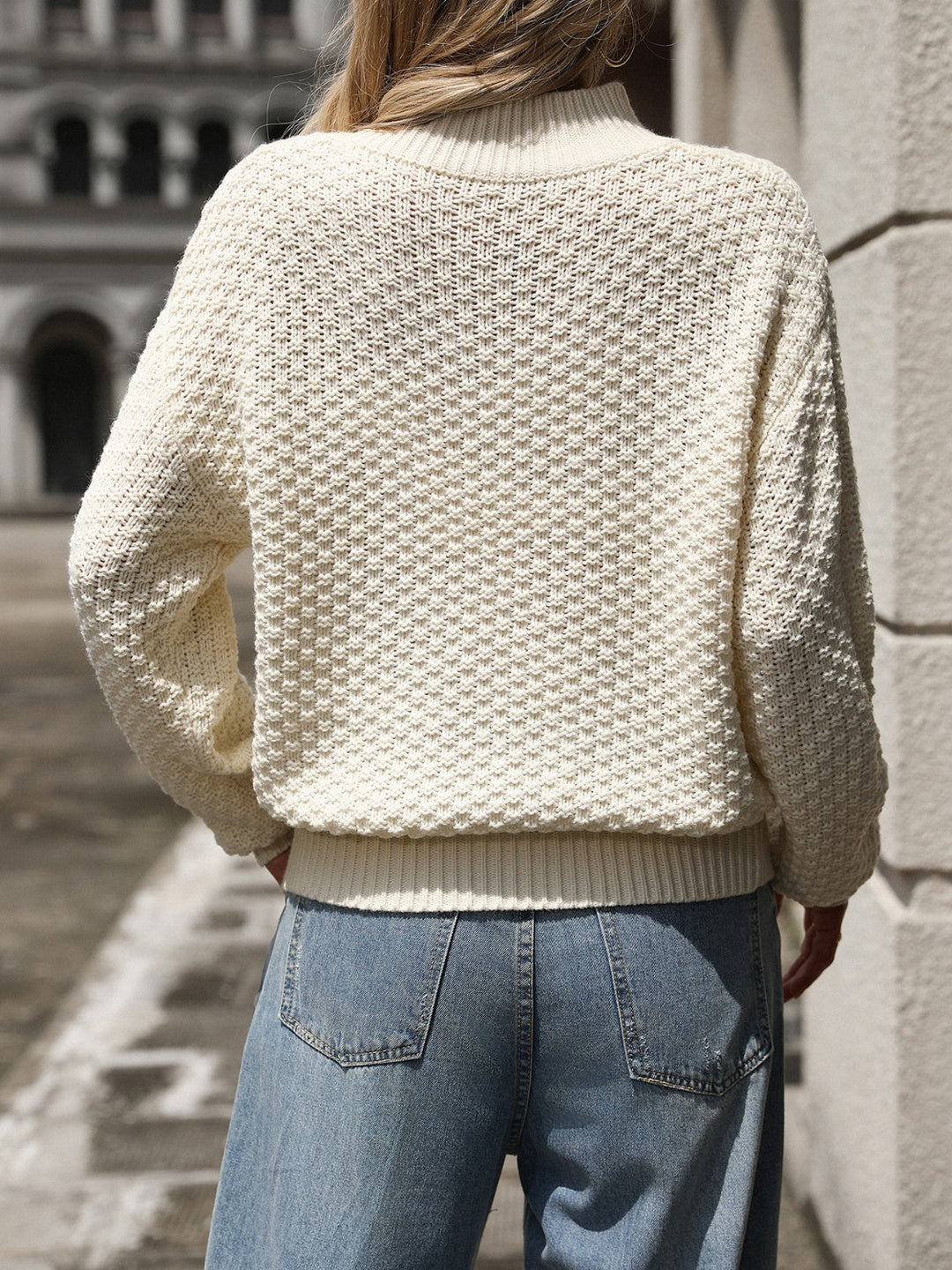 Drune | Langarm-Mock-Neck-Pullover Für Frauen