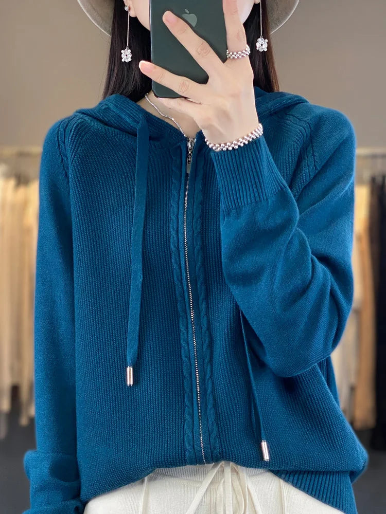 Drune | Luxuriöser Kapuzen-Cardigan