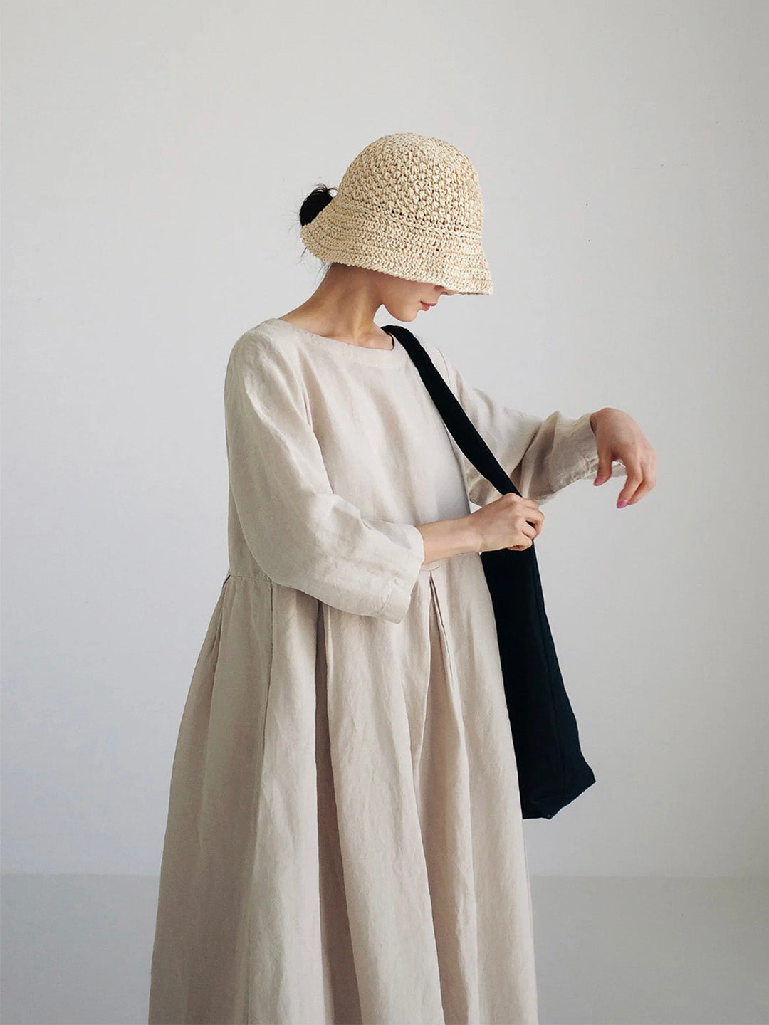 Lockeres kleid mit Seitentaschen