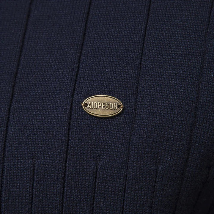 Drune | Strickpullover mit Half-zip Wollmischung Warm, Klassisch