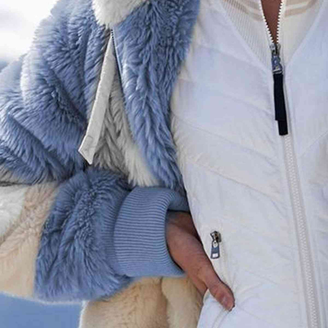 Drune | Color Block Zip-Up Kapuzenjacke