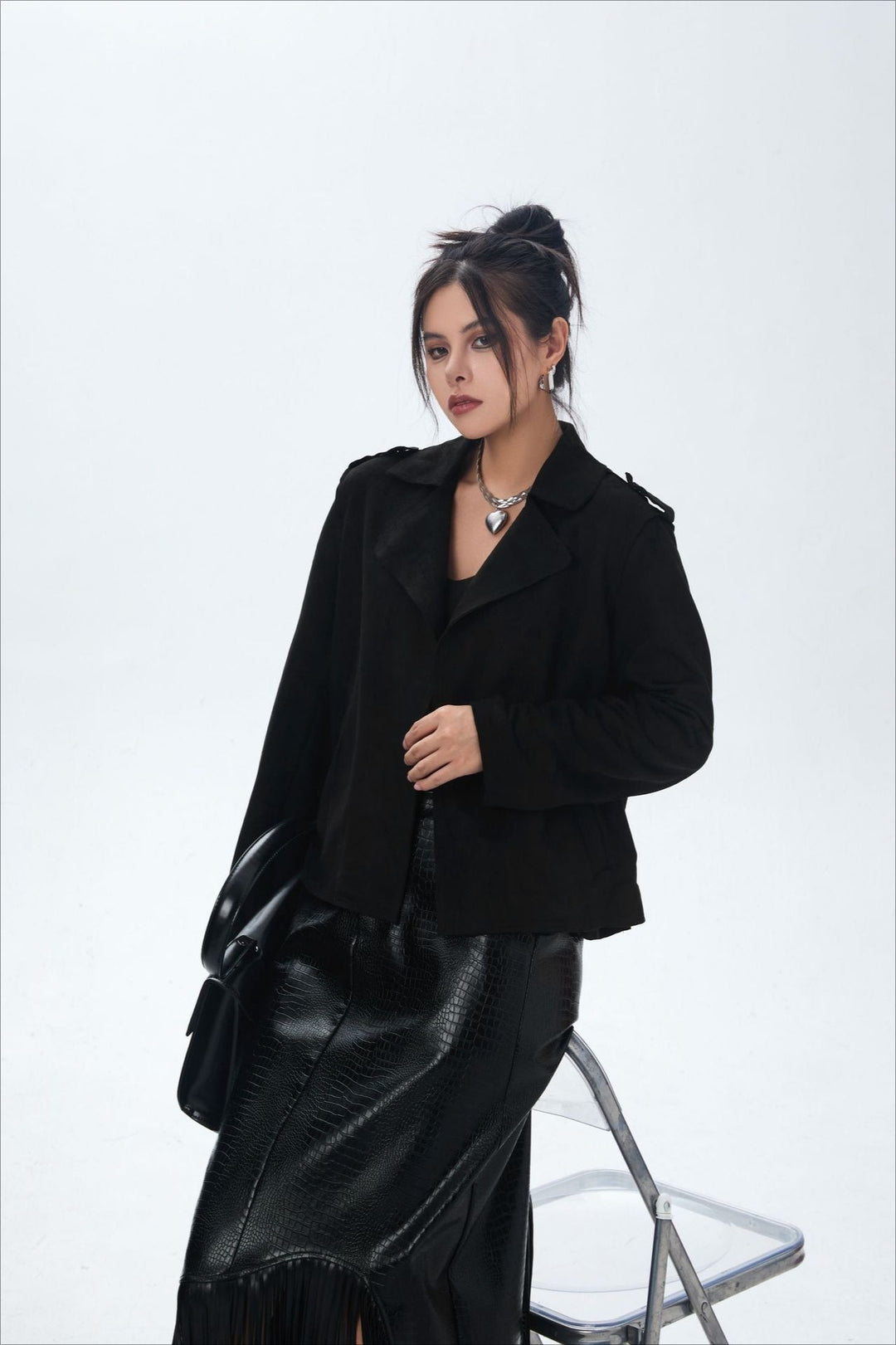 Drune | Offene Front Bikerjacke