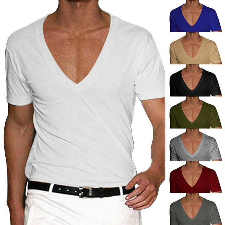 Drune | Slim Fit T-Shirt mit V-Ausschnitt