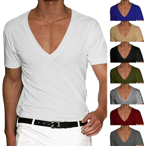 Drune | Slim Fit T-Shirt mit V-Ausschnitt