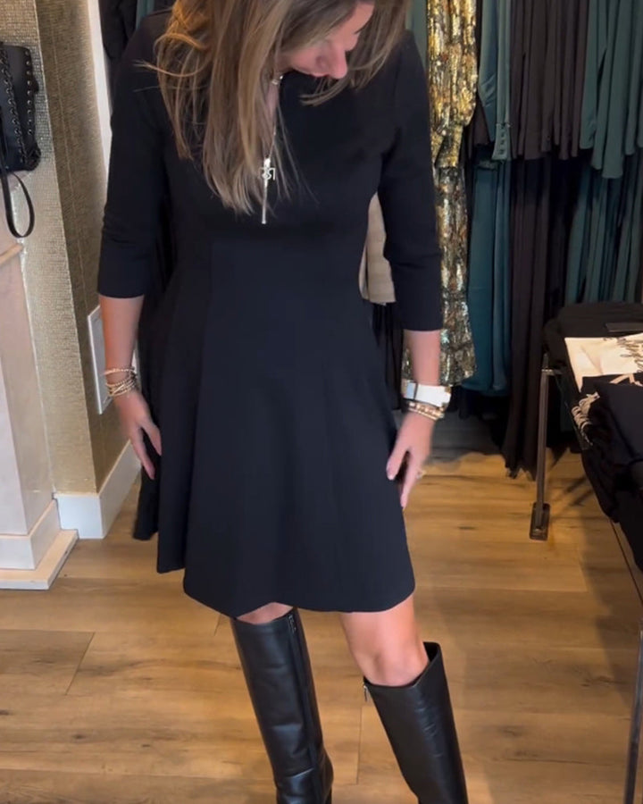 Drune | Kleid mit Einfarbigem Reißverschluss