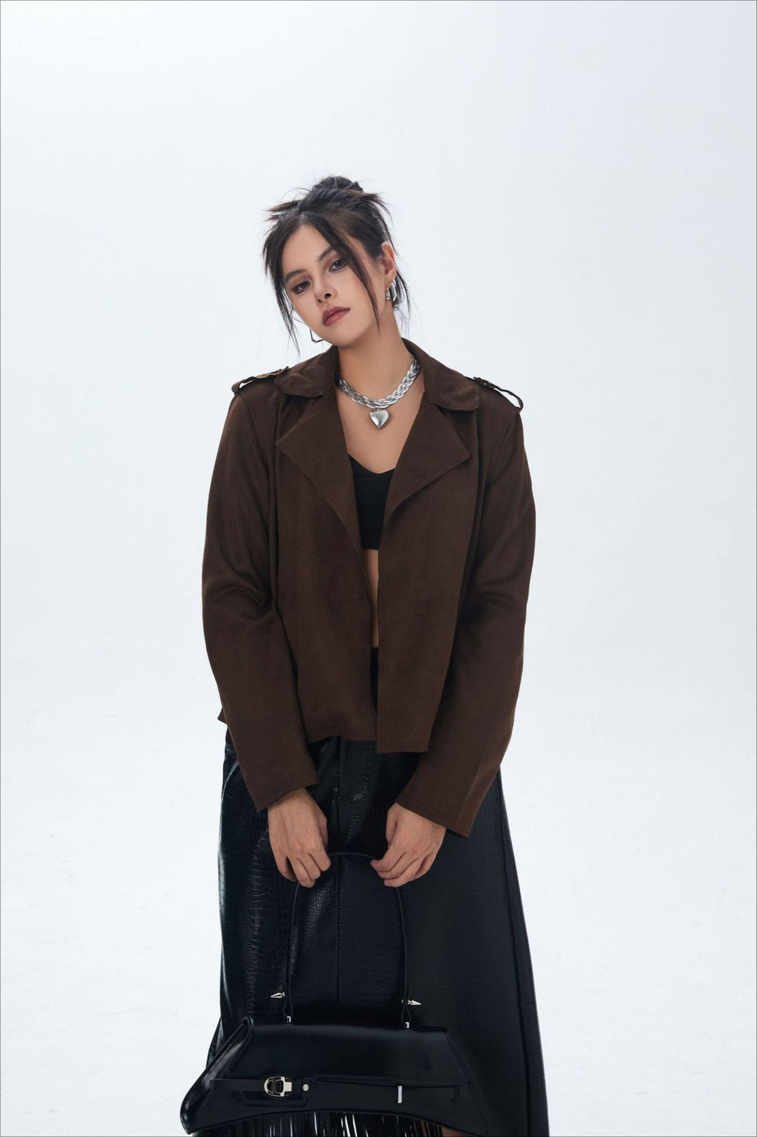 Drune | Offene Front Bikerjacke