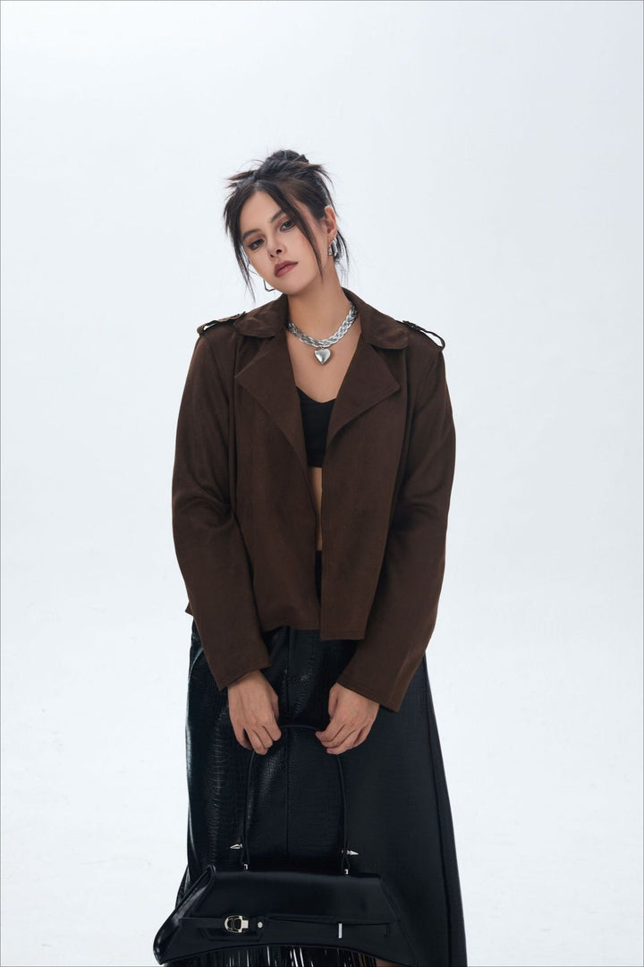 Drune | Offene Front Bikerjacke