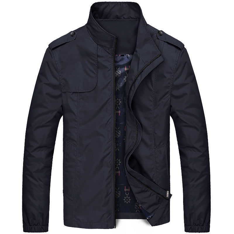 Drune | Freizeitjacke Slim Fit - Winddichte Übergangsjacke mit Stehkragen und Taschen, Modernes Design für Alltag und Outdoor
