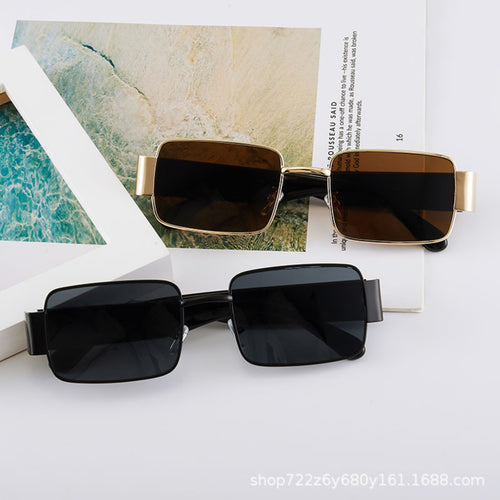 Drune | Quadratische dünne Sonnenbrille mit großem Rahmen