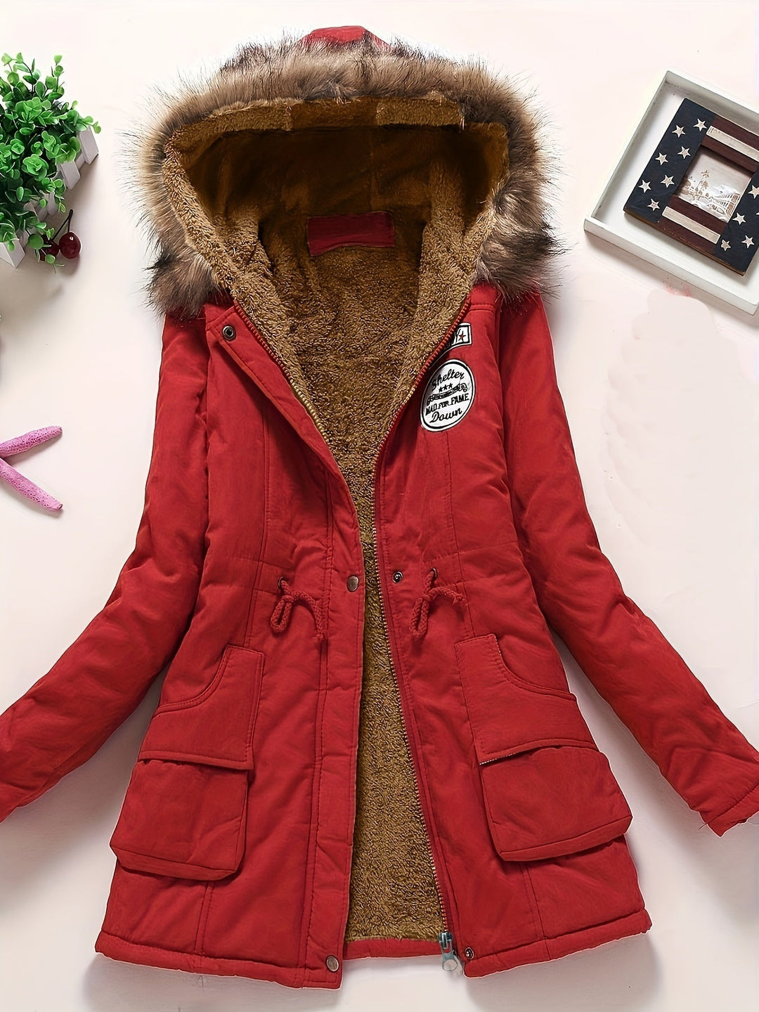 Drune | Lange Puffer Winterjacke mit Kapuze für Frauen - Perfekt für kalte Tage