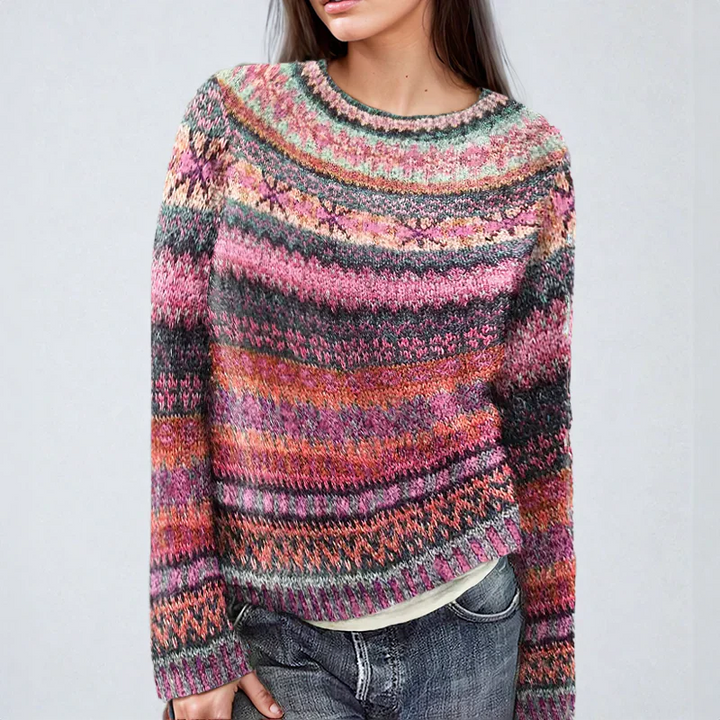 Drune | bunter gestreifter strickpullover