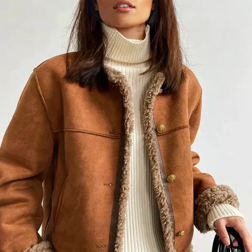 Drune | mittellange Winterjacke mit Doppelreiher für Frauen