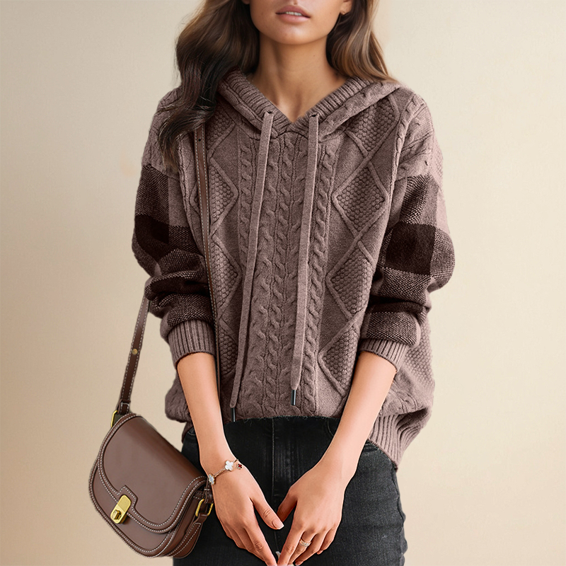 Drune | Strickpullover mit Kabelmuster Weich und Warm Perfekt Für Herbst und Winter