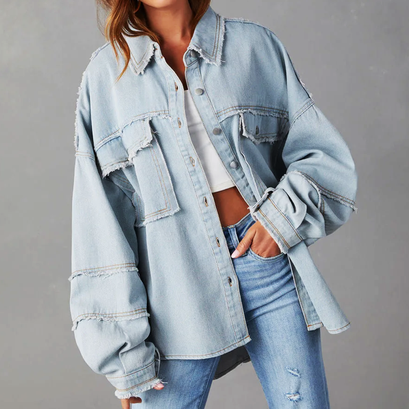 Drune | Modische vibrierende Denimjacke für Frauen
