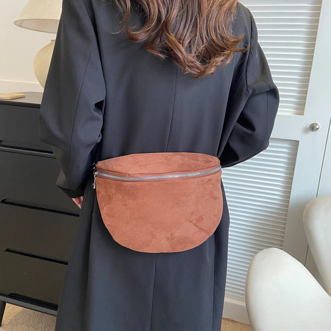 Drune | Damen Bauchtasche Schwarz Gürteltasche