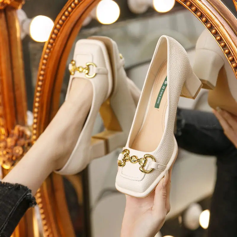 Drune | Damen Block Absätz Pumps