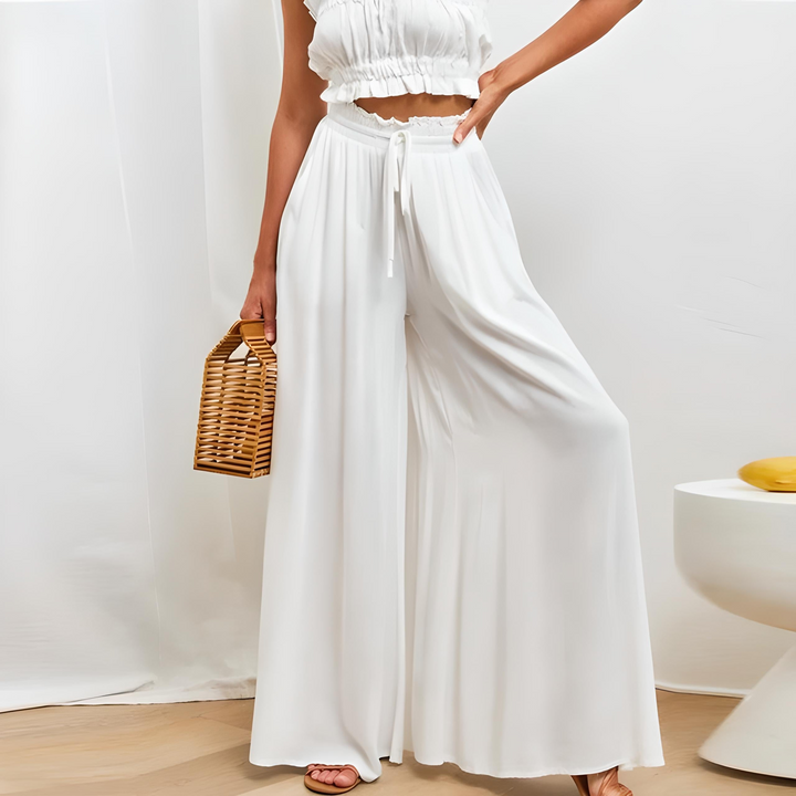 Drune | Damen Elegant Weite Hose Sommer