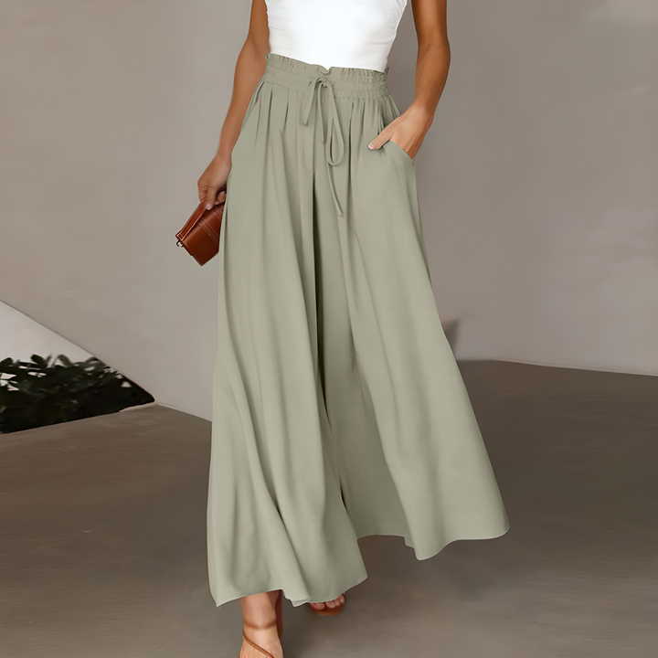 Drune | Damen Elegant Weite Hose Sommer