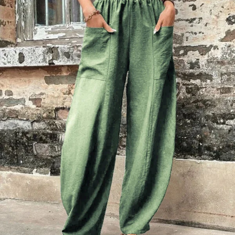Drune | Damen High-waist Hose Loose Fit