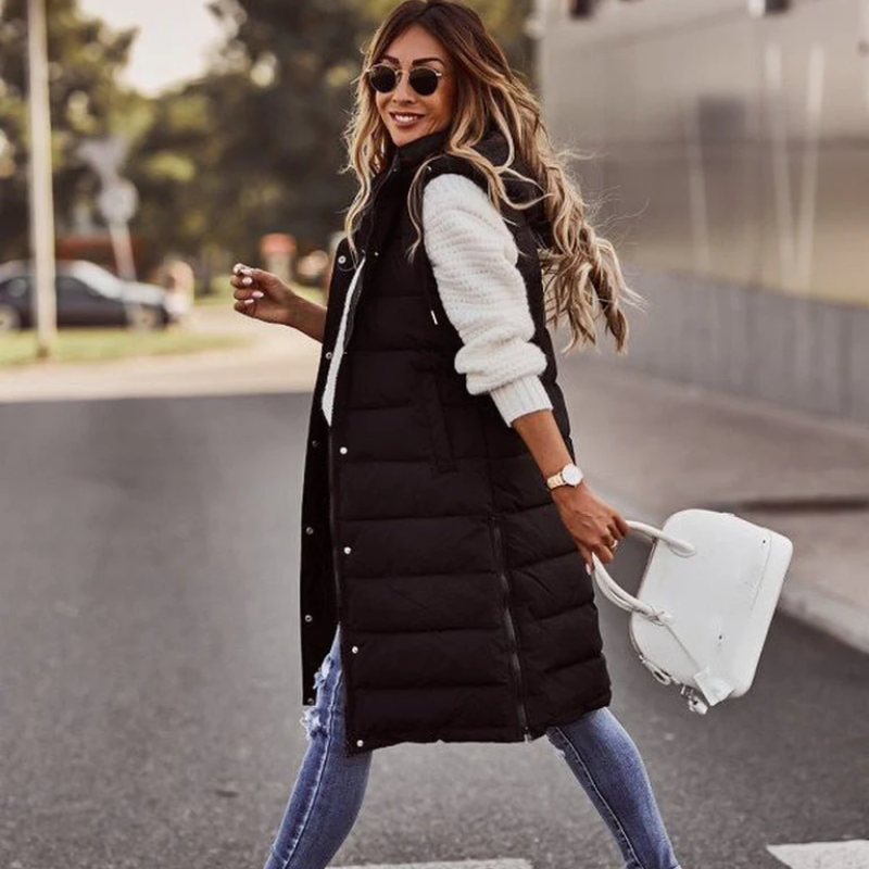 Drune | Damen Leichte Steppjacke Daunenjacke Lang