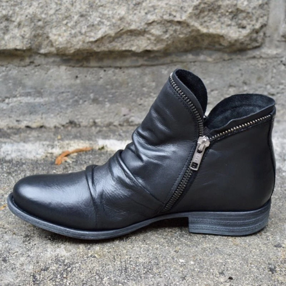 Drune | Damen Schwarz Stiefeletten Wasserdicht