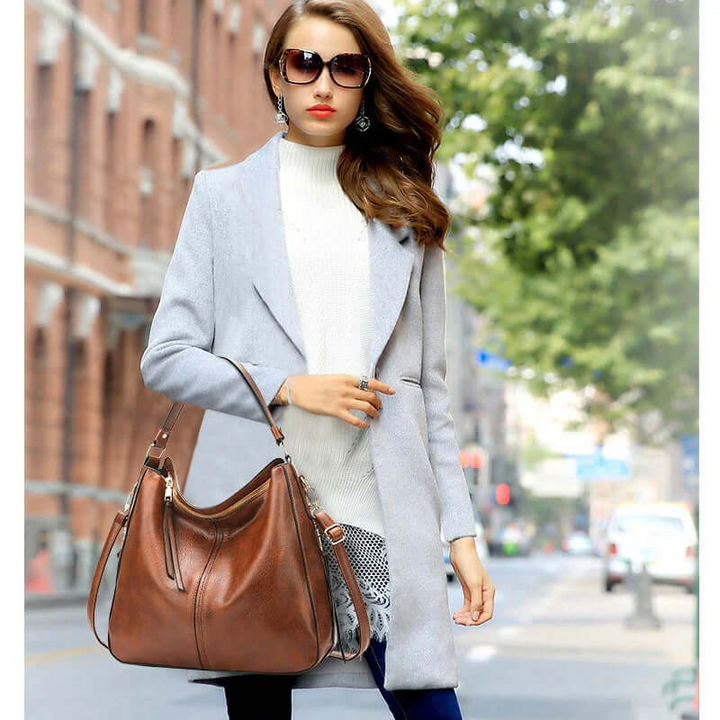 Drune | Handtasche Damen Schwarz Groß