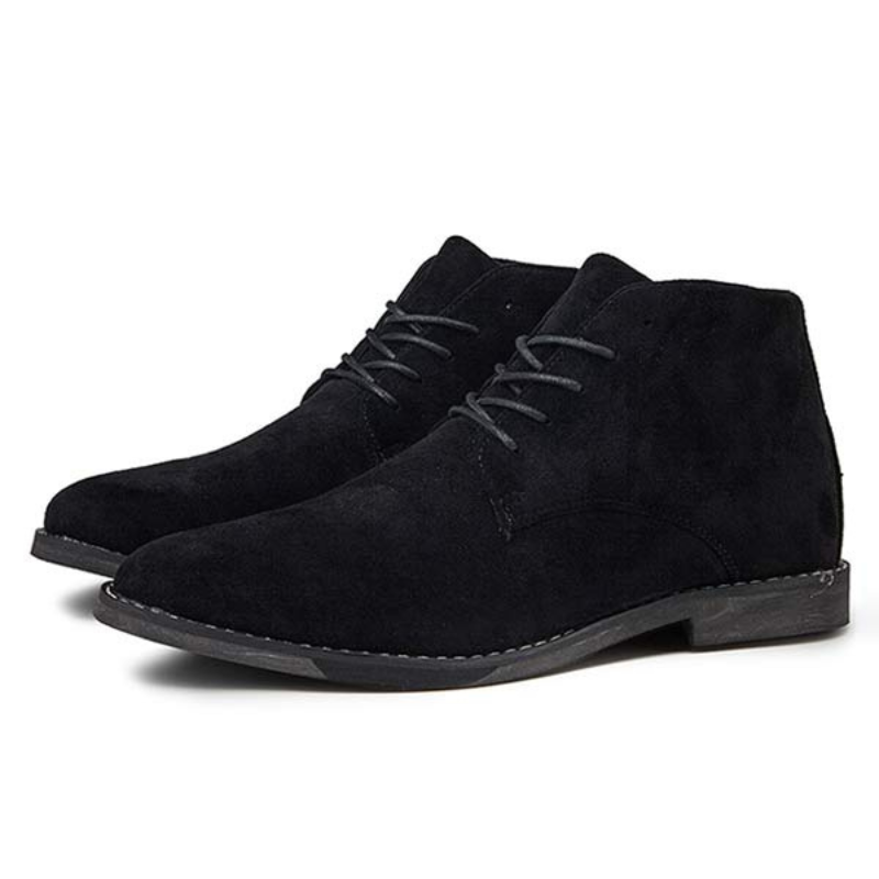 Drune | Damen Schwarze Stiefeletten Flach
