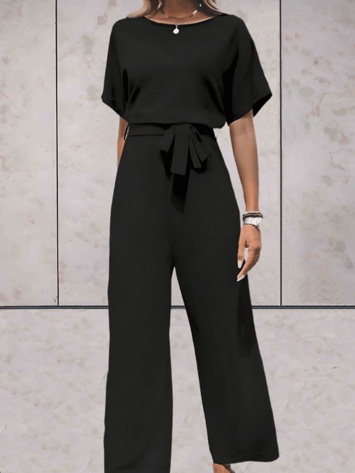 Drune | Damen Eleganter Jumpsuit Schwarz