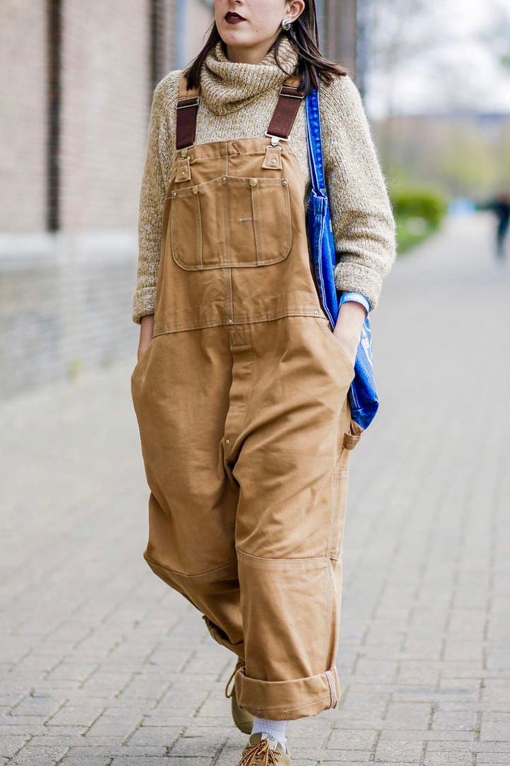 Drune | Locker Geschnittener Overall mit Hoher Taille und Geraden Hosenbeinen