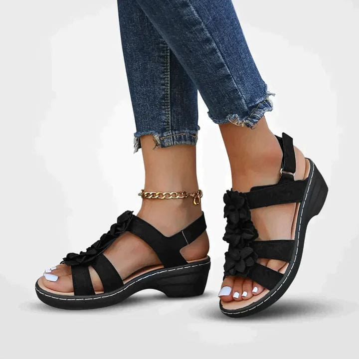 Drune | Blumen Plattform Sandalen