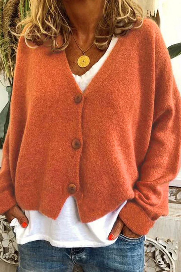 Drune | Damen Strickjacke Kurz Rot